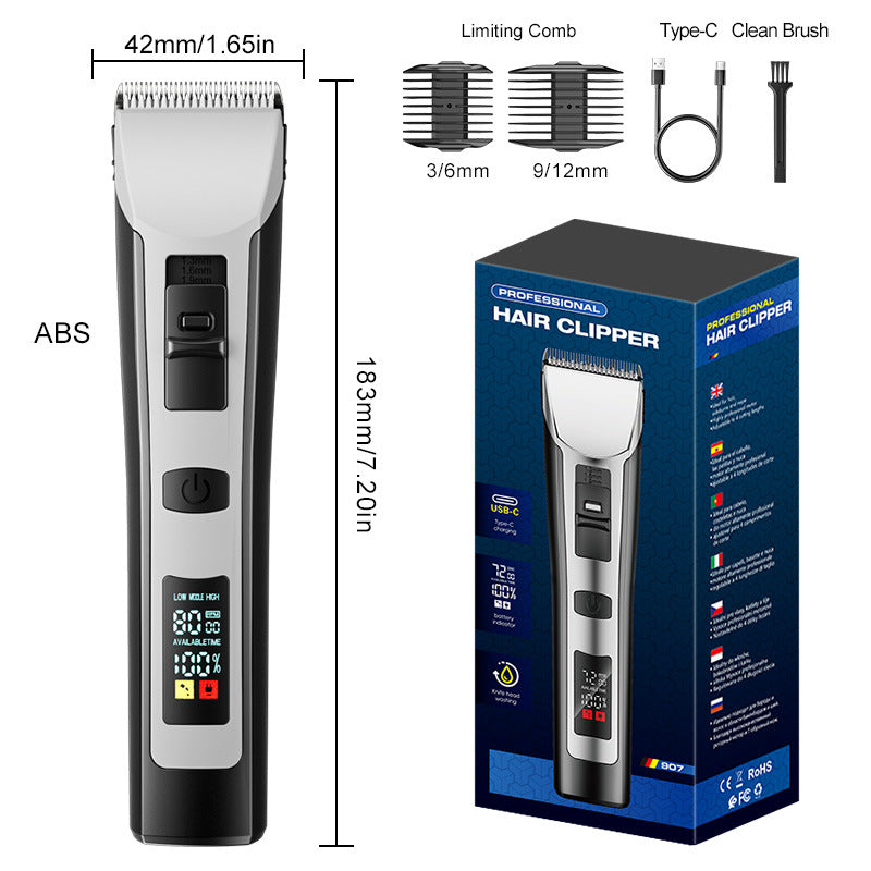 waterproof professional electric hairdresser fast charging oil head hair salon bald electric clipper for home hairdressing clipper