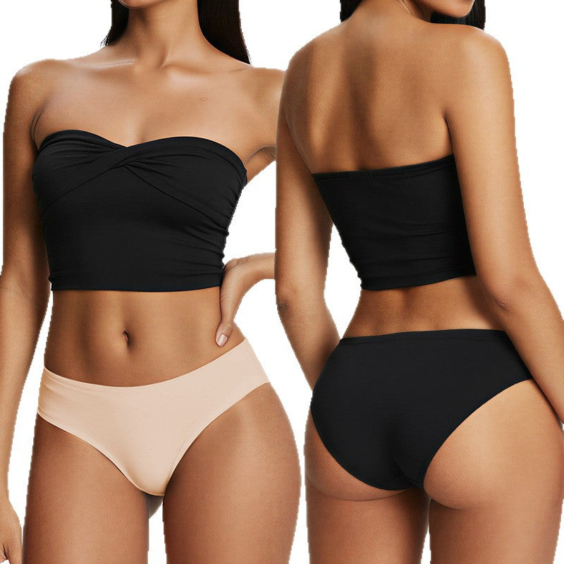 exclusive seamless ice silk sports underwear, one-piece breathable women's yoga fitness briefs