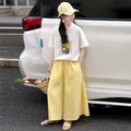 Girls' summer outfit set : trendy and cool two-piece set for girls - perfect for middle and older kids, influencer-approved, street style, quick-dry pants