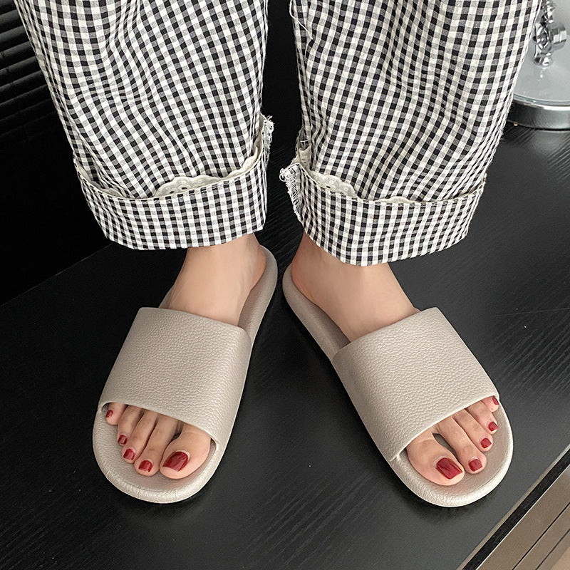 2024 new home indoor slippers for men and women, summer indoor couple beach sandals, flat bottom slides for outdoor wear