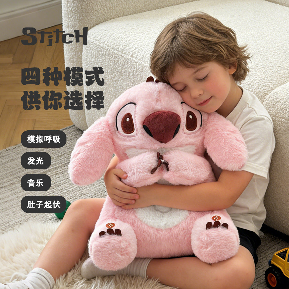 popular plush toy breathing koala bear to soothe kids sound and light bear doll doll spot wholesale