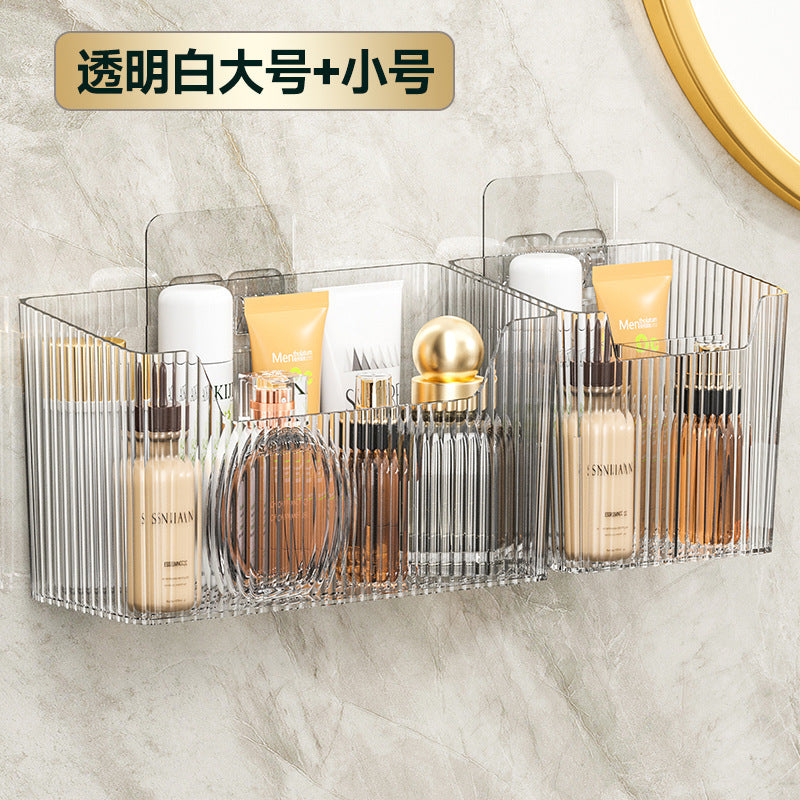 Wall-mounted disposable face towel storage box - multifunctional bathroom organizer for washcloths, countertop storage, and tidy bathroom accessories