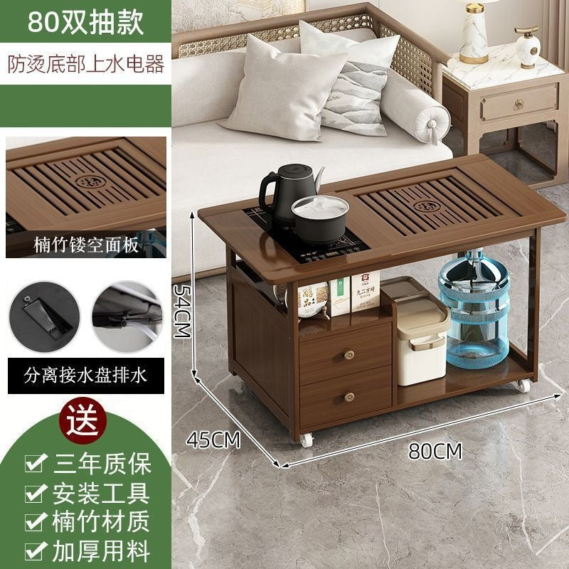 Movable tea table balcony new arrival coffee table living room tea table small for home tea table all-in-one complete set of tea cabinets