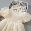 Girls' summer new collection dress  - baby girl bowknot tutu dress - birthday party dress - puff sleeve princess dress