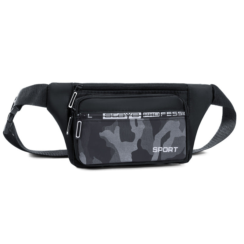 New men's camouflage casual simple fanny pack men's outdoor sports trend messenger bag nylon cloth travel versatile men