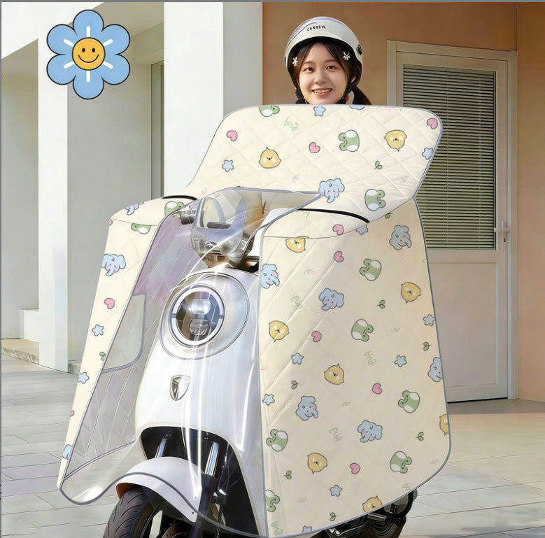 【full body waterproofing】summer electric vehicle windshield cover - sunshade, waterproof, and windproof for electric bikes