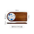 Scandinavianins solid wood creative breakfast tray cute cute cake dessert snack plate stylishclassy tea tray