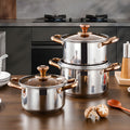 wholesale gift soup pot steaming pot food grade stainless steel for home stove neutral kitchen thickened soup hot pot