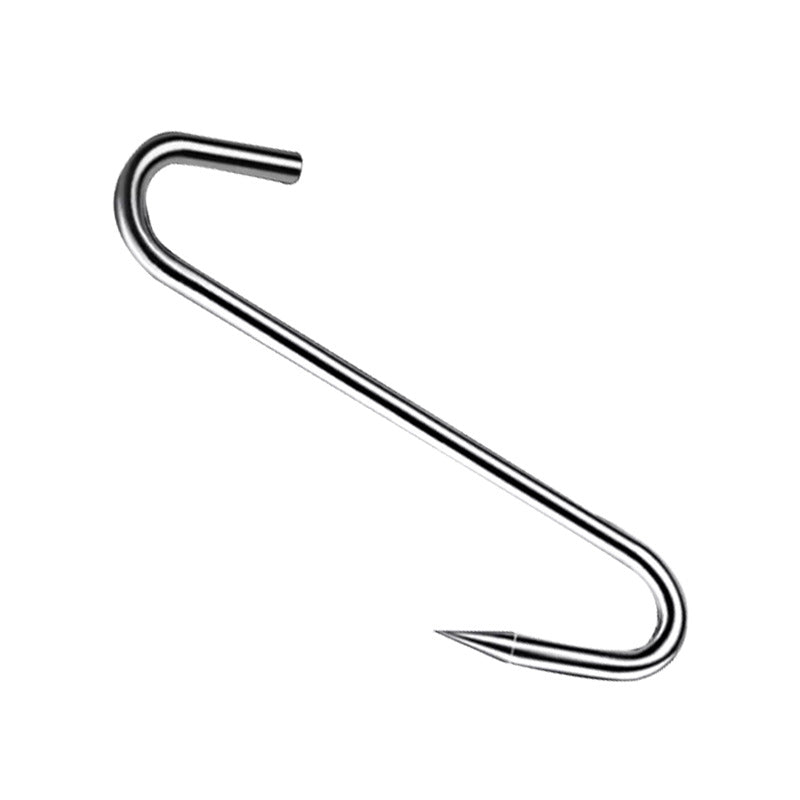 Bacon hook s-shaped stainless steel drying pork hook roast duck sausage special solid thickened large pointed s hook