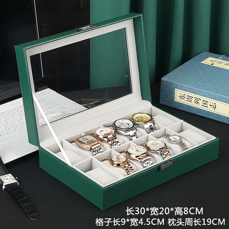 Leather watch box, watch storage box, watch display box, watch box, multiple watches, jewelry box, sunroof bracelet box.