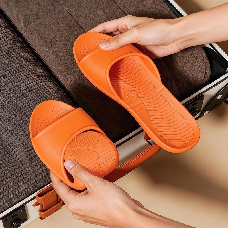 Taiwanese fit arch support slippers - women's minimalist home slippers, couple's bathroom non-slip foldable travel slippers