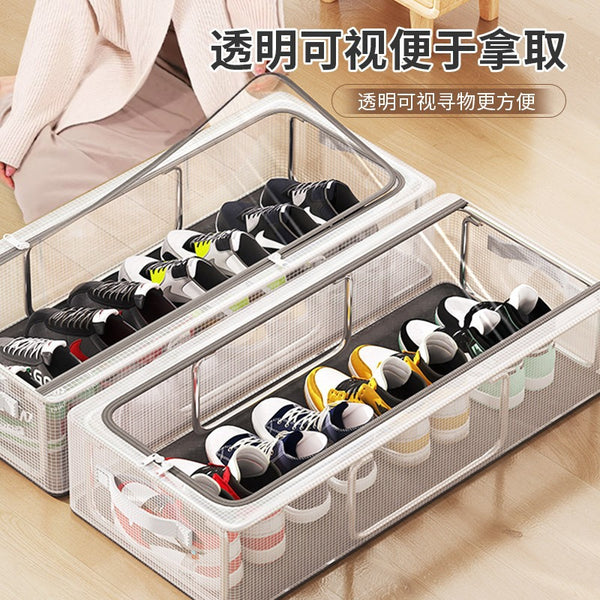 New  shoe box storage box household free installation shoe box dormitory transparent visual PVC shoe box shoe store storage