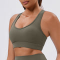 Eco-friendly fabric backless compression yoga set for women - tank top & leggings - high-intensity outdoor sports & fitness wear - suitable for wearing outdoors