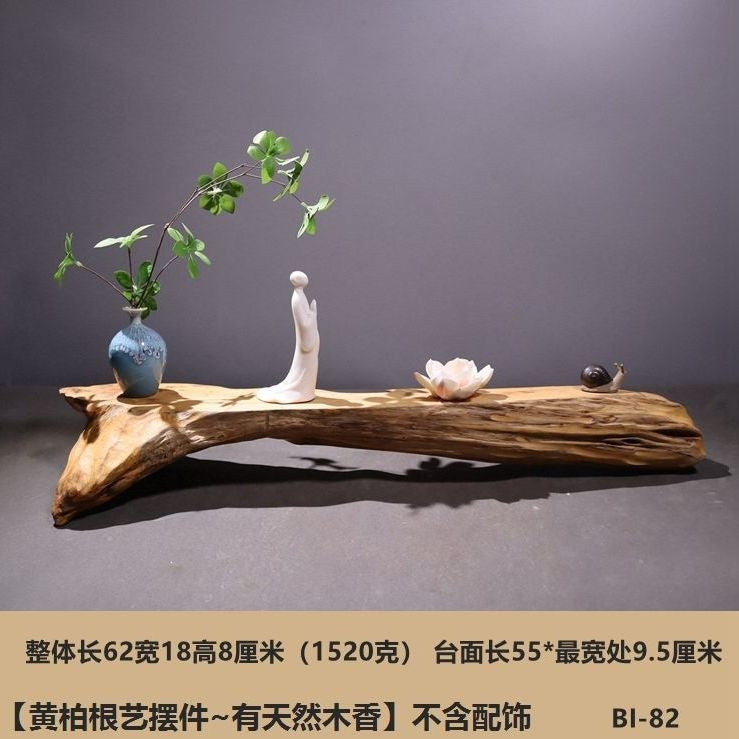 Weathered dead wood ornaments 2 thuja root carving bonsai bottom base tea ceremony tea room tea table dry tea table