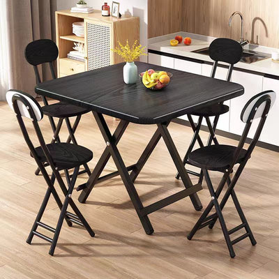Foldable table dining table for home rectangular outdoor convenient stall table dining table suit combined with small square table