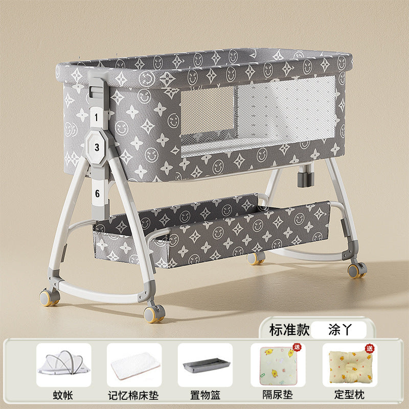 Baby crib - portable, foldable, multi-functional bassinet - newborn & toddler convertible bed