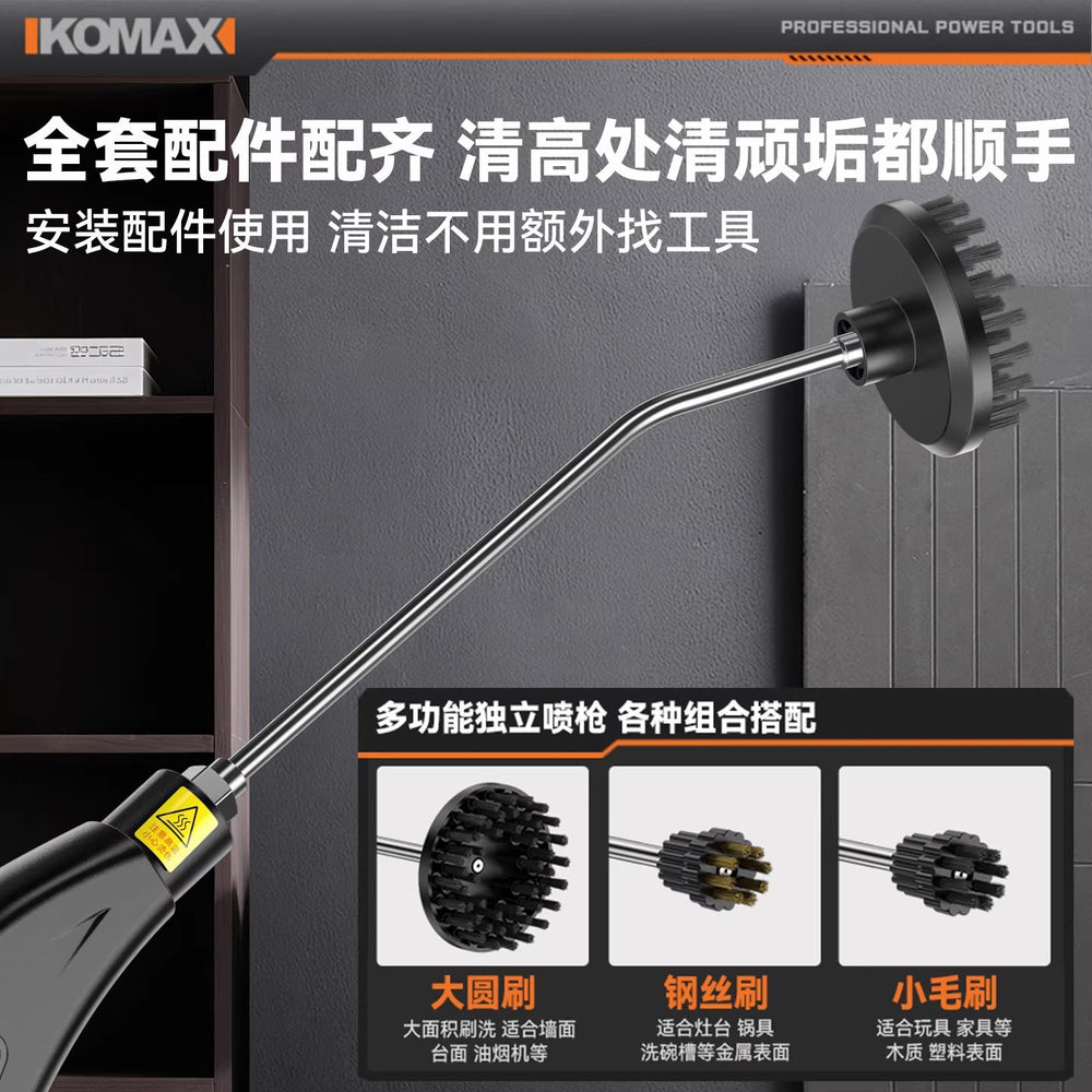High-temperature steam cleaner - all-in-one cleaning solution for floors, tiles, and glass