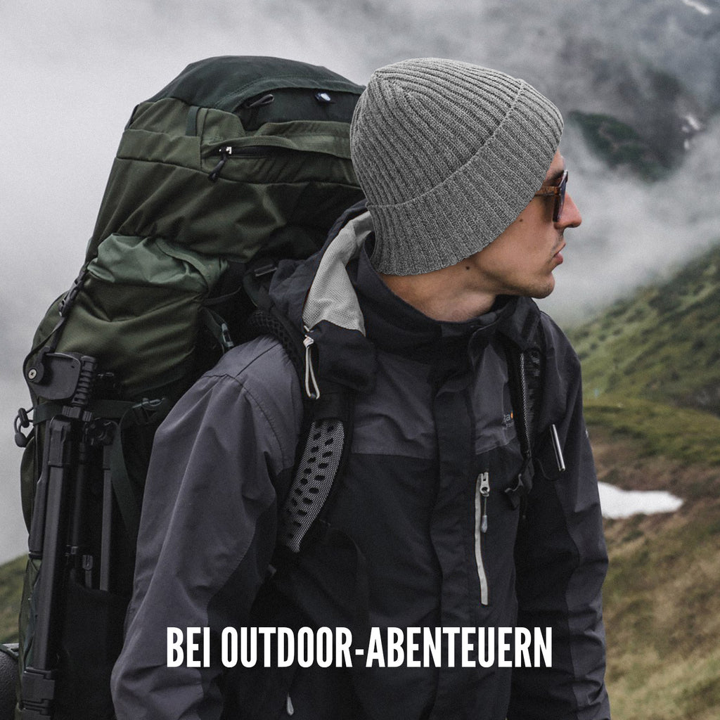 Cross-border knitted wool hats for men and women, thickened warm camping in winter, hiking tourism, cold-proof ear protectors, pullover hats