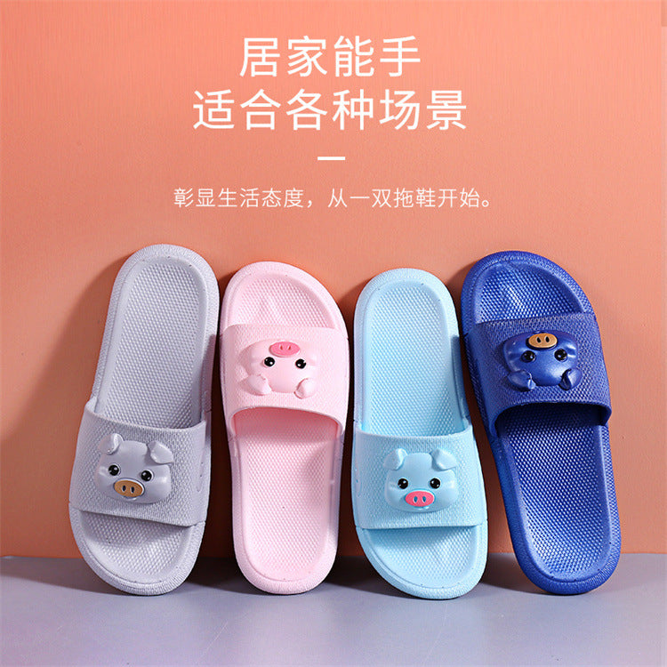 2023 new cartoon bathroom slippers for men, home bath non-slip slippers, couple's slippers for women, thick sole