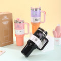 New stanley-style gold-stamped car cup, 304 stainless steel vacuum insulated tumbler, portable outdoor ice tumbler