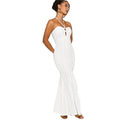 spring/summer new arrival: tk women's halter neck dress - high waist, slim fit, elegant, and flattering mermaid maxi dress