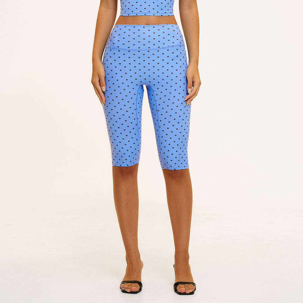 fashion style casual mid-pants women's clothing export polka dot printing tight cropped pants shopping sports mid-pants 4551