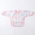 Kidslong sleeveswaterproof smock eating bib infant anti-dirty clothing food supplement apron children's painting waterproof rice pocket