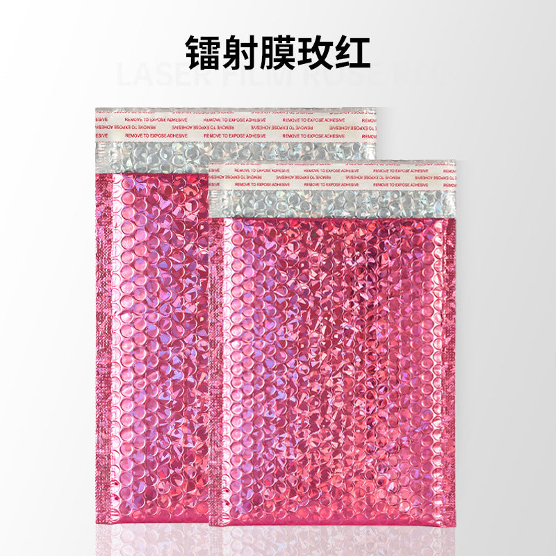 Aluminized film bubble envelope bag Thickened self-adhesive foam bag Spot gold and silver laser bubble bag Manufacturer wholesale
