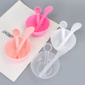Zhiwei beauty salon mask mixing kit - 3-piece set: mask bowl, mixing spatula, measuring spoon, and plastic bowl