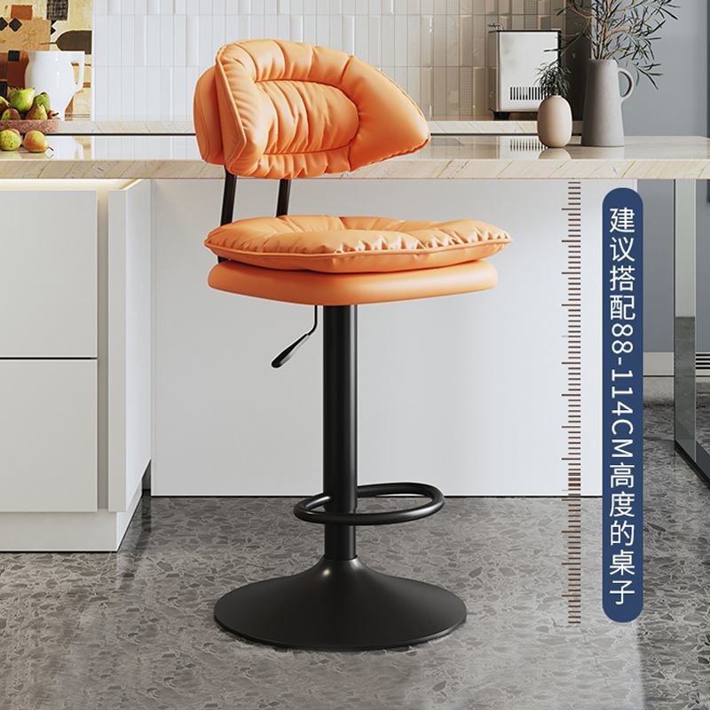 Bar stool, bar chair, front desk cashier swivel chair, adjustable height high stool, home beauty salon barber backrest swivel chair