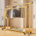 [25mm pipe diameter] 100cm-gold parallel bars + wheels