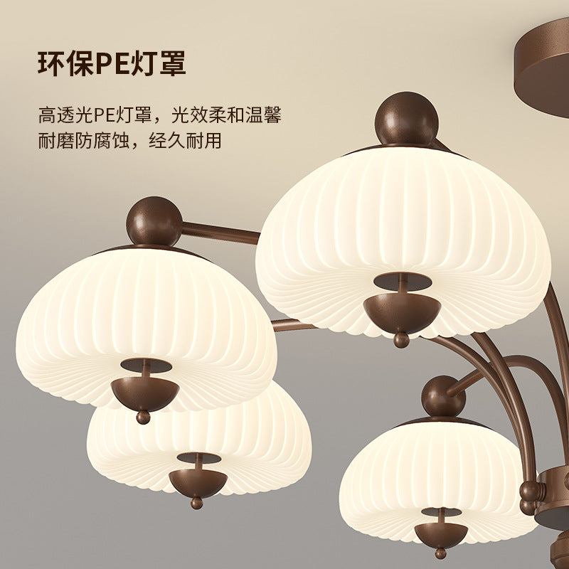 Vintage French medieval style living room chandelier bedroom study American 2025 new full spectrum eye protection hall lamps