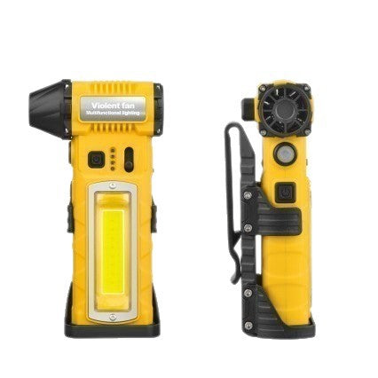 Cross-border new car handheld hair dryer violent fan usb charging COB lighting fan car vacuuming