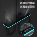 Bathroom shower head suit full copper booster nozzle gray for home thermostatic digital display button ambient light shower head