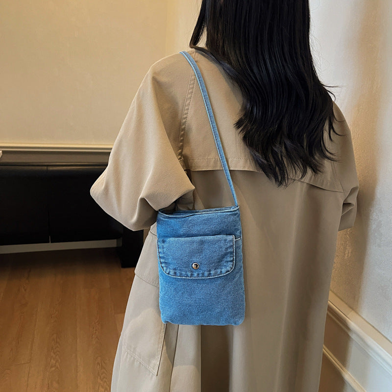 Denim bag autumn/winter 2025 new arrival: unique pleated shoulder & crossbody bag - casual, stylish, versatile bucket bag