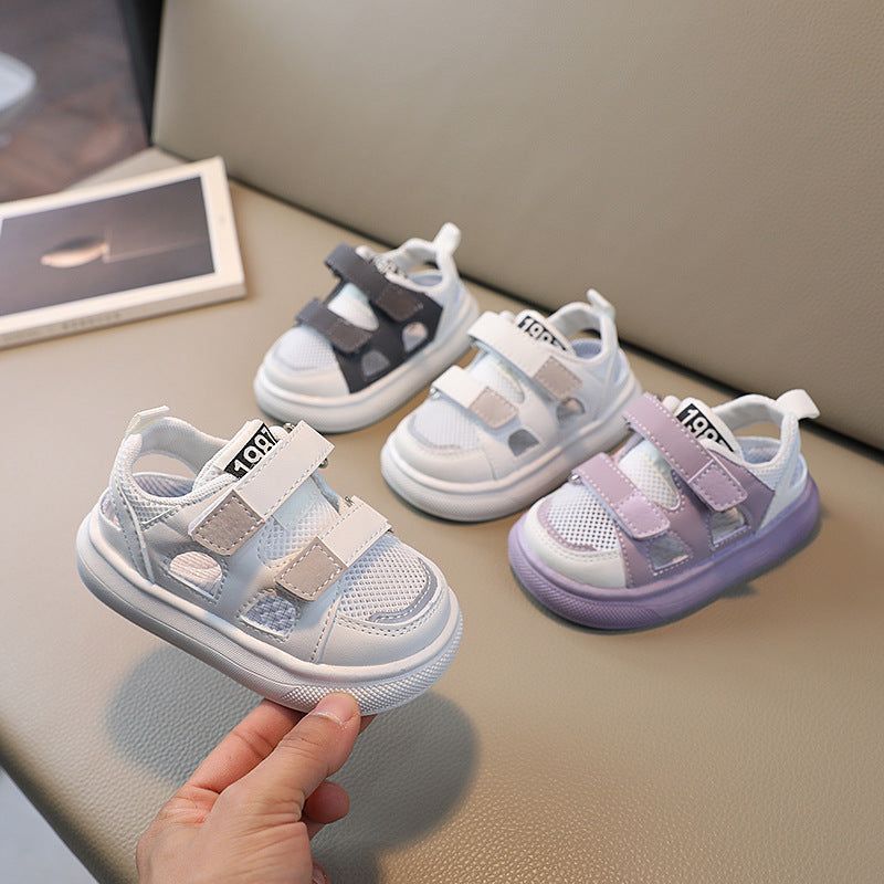 Summernew arrivalkids sports sandals boys breathable mesh shoes k-stylegirlcut out sneakers baby shoes kids shoes