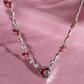 European and american cross-border one arrow through the heart love dagger necklace combination elegant accessible luxury elegant flower clavicle chain for women wholesale