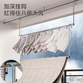 Clothes drying rack for home balcony telescopic clothes drying pole adjustable clothes drying pole hanging stainless steel punch-free quilt drying handy gadget