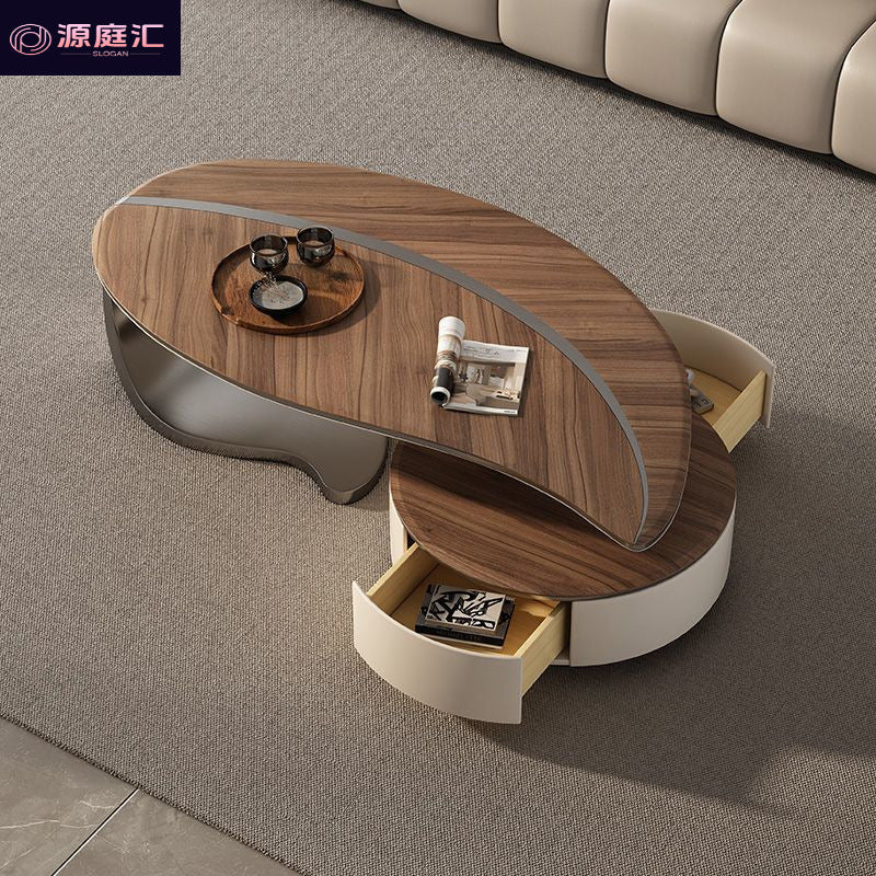 Creative leaf coffee table - unique shape, perfect for small spaces, high-end designer style, ideal for villas, living rooms, and modern luxury home decor. can be used as a coffee table or tv stand