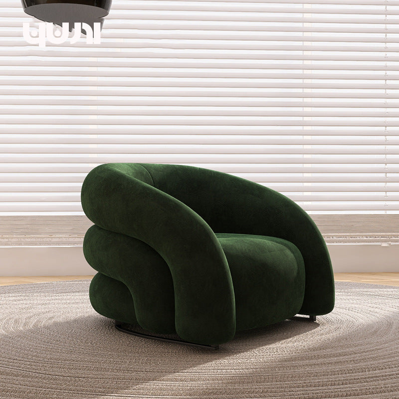 Cream furniture single sofa chair lazy internet celebrity style single chair small apartment balcony designer casual chair for home