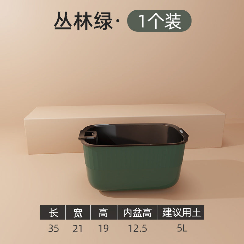 Balcony vegetable lazy vegetable planting pot vegetable box production and wholesale plastic flower pot rectangular planting box new flower slot