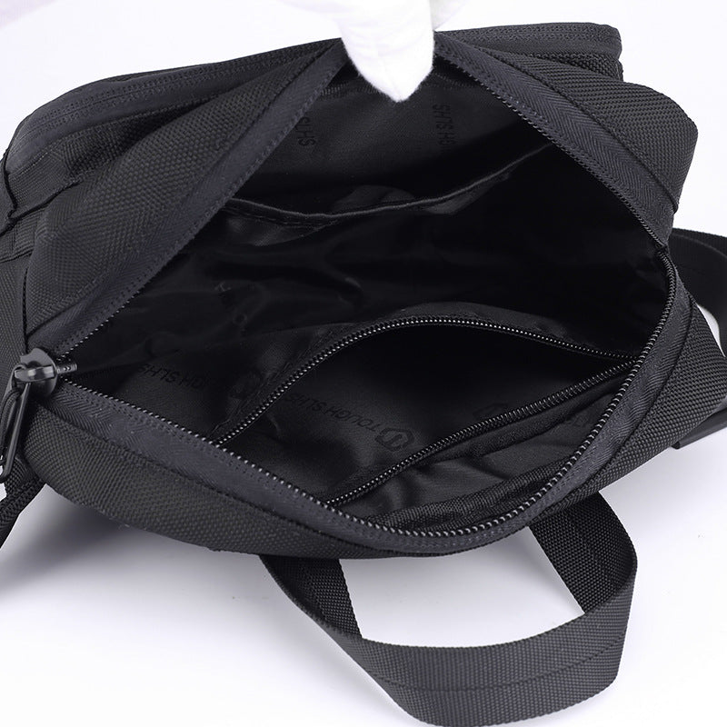 Cross-border new trendy men's messenger bag, simple function bag, multi-functional digital storage bag, outdoor breast bag, shoulder bag.