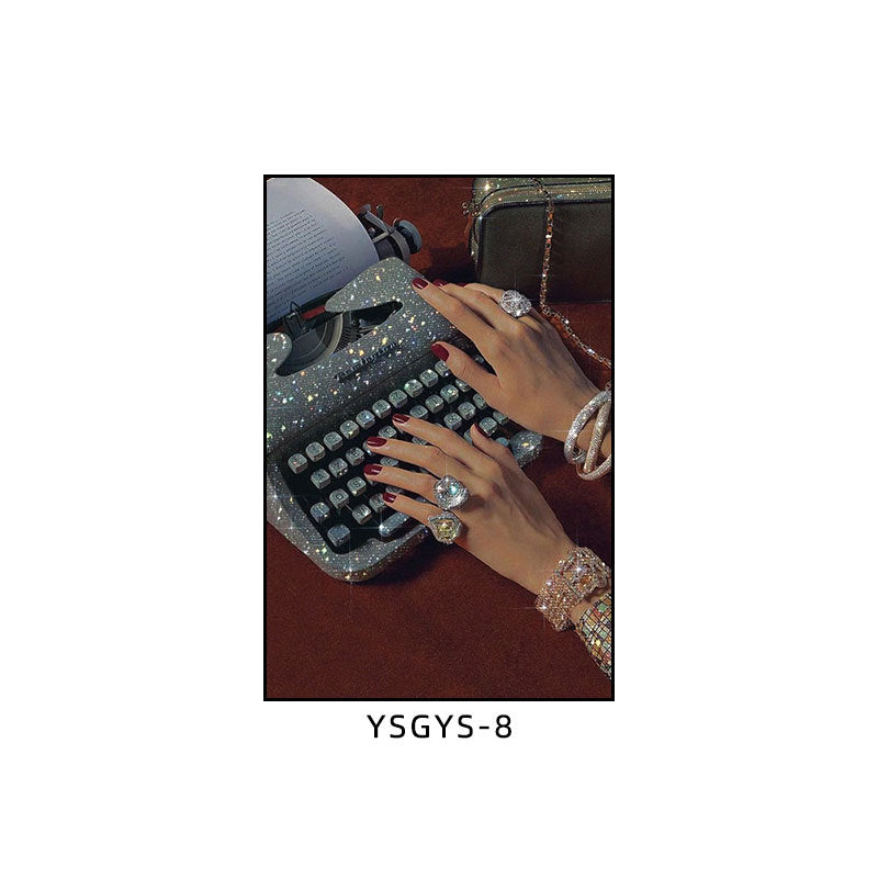 ins wind hanging painting clothing store background wall fashion decorative painting living room advanced sense flash diamond painting bathroom coffee shop