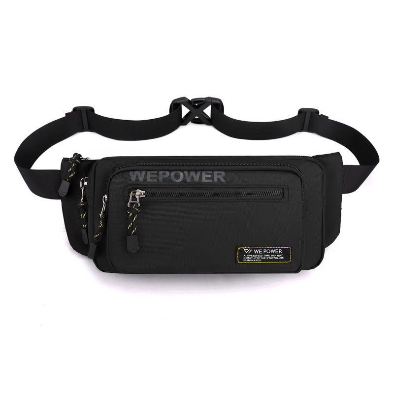 Cross-border new sports fanny pack, fashionable men's breast bag, messenger bag, outdoor running mobile phone bag, fitness equipment bag.