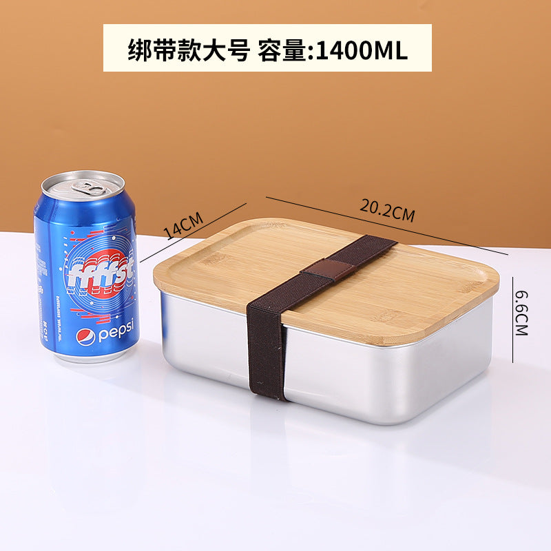 304 stainless steel lunch box, food grade student office worker with lid lunch box bento box adult lunch box canteen steamed rice