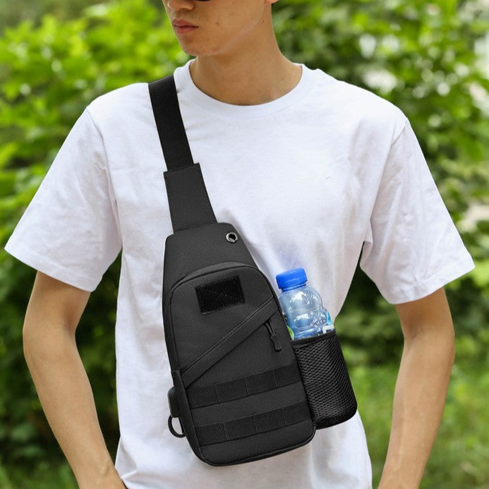 One shoulder messenger bag camouflage casual men's breast bag multi-functional trendy brand oblique backpack small bag trendy messenger bag men's bag