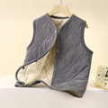 New winter quilted silk fleece vest set - thickened, wearable as outerwear or inner layer, perfect for school uniforms, warm and cozy for boys and girls