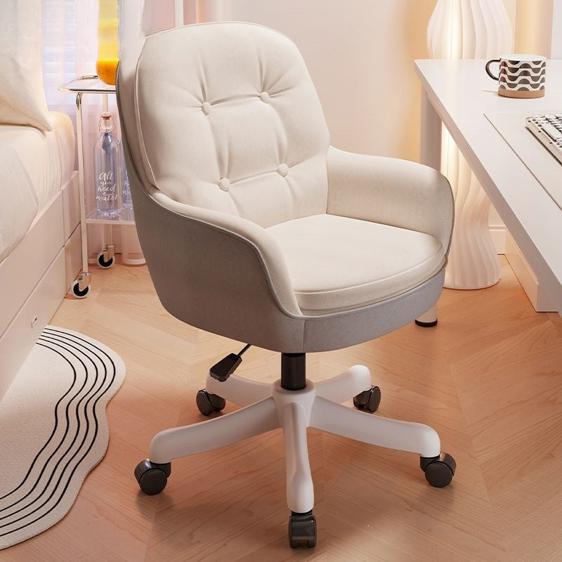Computer chair for homeplaid long sitting girl bedroom makeup chair office desk chair casual swivel chair