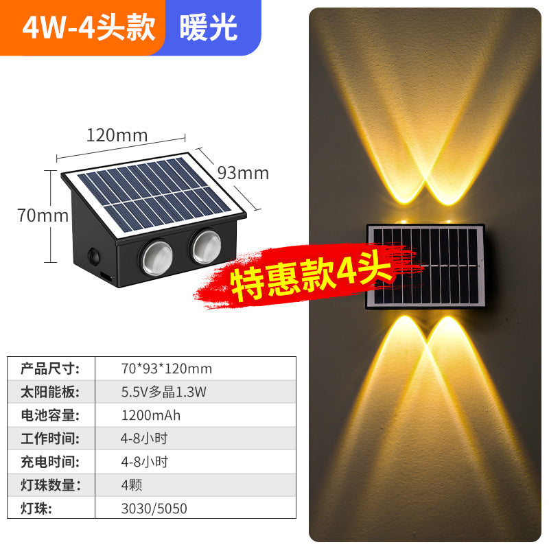 Solar outdoor lights - patio wall washers, balcony ambient lighting, garden smart lighting, minimalist stair and step lights