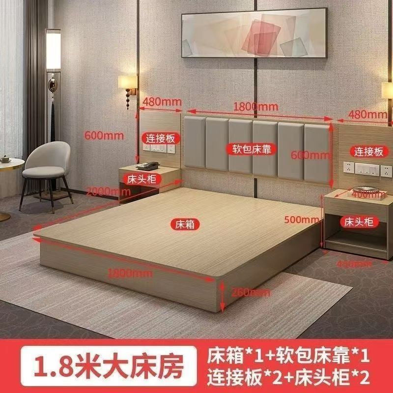 Hotel furniture: standard room beds - complete set for b&bs, apartments, guest rooms, and budget hotels - double beds